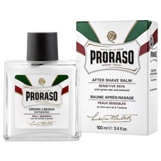 Бальзам после бритья Proraso Aftershave balm для чувствительной кожи с Зелёным Чаем и Овсом, 100 мл Бальзам после бритья Proraso Aftershave balm для чувствительной кожи с Зелёным Чаем и Овсом, 100 мл