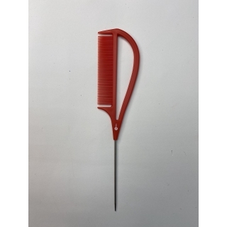 Расческа пластик, "Дельфин" рабочая для начеса, красный 24*5,5cm Расческа пластик, "Дельфин" рабочая для начеса, красный 24*5,5cm