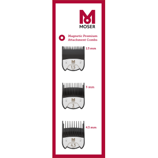Набор магнитных насадок Moser Magnetic Premium 1,5/3/4,5 mm Набор магнитных насадок Moser Magnetic Premium 1,5/3/4,5 mm